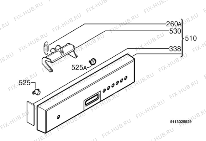 Взрыв-схема посудомоечной машины Privileg 799968_11045 - Схема узла Command panel 037